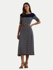 LAUREN RALPH LAUREN Sukienka codzienna 250957728002 Granatowy Regular Fit. Niebieskie sukienki damskie Lauren Ralph Lauren, na co dzień, s, bez wzorów, z bawełny, bez kołnierzyka, bez ramiączek, proste. Za 449.99 zł.