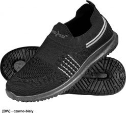 Grensho BSSOFI - damskie wciągane buty sportowe SOFI, materiał tekstylny zakończony ściągaczem, podeszwa PCV, - czarno-biały 37. Białe obuwie sportowe damskie Grensho, bez wzorów, z materiału. Za 45.27 zł.