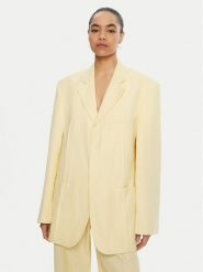 JACQUEMUS Marynarka 22E213JA101 Żółty Regular Fit. Żółte żakiety damskie JACQUEMUS, bez wzorów, z wiskozy. Za 3,159.00 zł.