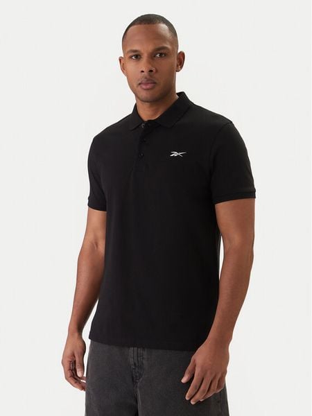 Reebok Polo Breen RK25562CCM Czarny Regular Fit. Czarne koszulki polo męskie Reebok, l, bez wzorów, z bawełny, bez ramiączek. Za 94.99 zł.