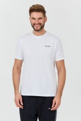 ARMANI EXCHANGE Biały męski t-shirt, Rozmiar XL. Białe t-shirty męskie Armani Exchange, l, bez wzorów, bez kołnierzyka. W wyprzedaży za 108.99 zł.
