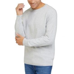 MĘSKI SWETER LEE RAGLAN CREW KNIT GREY MELE 112330668. Szare swetry przez głowę męskie Lee, l, bez wzorów, bez kołnierzyka. Za 199.99 zł.