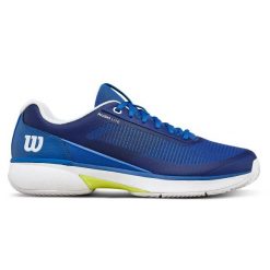 Buty do tenisa Wilson Rush Lite. Niebieskie buty sportowe męskie Wilson, bez zapięcia, tenisowe. Za 544.00 zł.