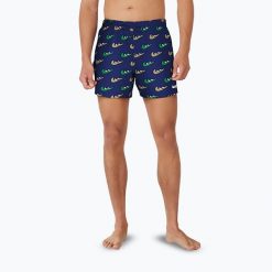 Szorty kąpielowe męskie Nike Multi Print 5" Volley. Niebieskie kąpielówki męskie Nike, m, bez wzorów, do pływania. Za 199.99 zł.