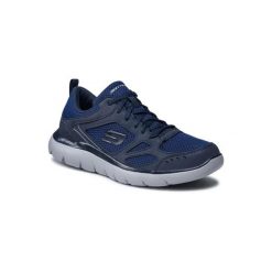 Buty do chodzenia męskie Skechers Summits. Niebieskie buty sportowe męskie Skechers, z materiału, bez zapięcia, trekkingowe. Za 249.99 zł.