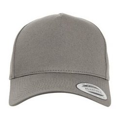 Klasyczna 5panelowa Czapka Z Daszkiem. Szare czapki i kapelusze damskie FLEXFIT, bez wzorów, klasyczne. Za 72.99 zł.
