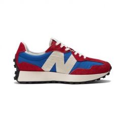 Buty do chodzenia męskie New Balance 327. Czerwone buty sportowe męskie New Balance, z materiału, bez zapięcia, trekkingowe. Za 449.00 zł.