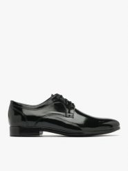 Czarne półbuty męskie. Czarne półbuty na co dzień męskie Ryłko, ze skóry, eleganckie, bez zapięcia. Za 449.99 zł.