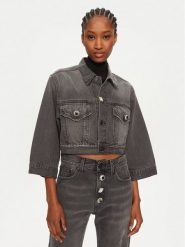 ViCOLO Kurtka jeansowa DS0055 Szary Regular Fit. Szare kurtki damskie ViCOLO, m, bez wzorów, z bawełny, bez kaptura. Za 499.99 zł.