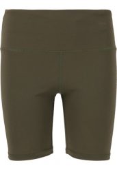Krótkie legginsy dla dziewczynek Endurance Basia. Zielone legginsy dla dziewczynek Endurance, bez wzorów, z materiału, krótkie. Za 123.50 zł.