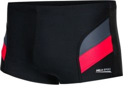 Bokserki pływackie męskie Aqua Speed Aron. Czarne kąpielówki męskie Aqua-Speed, m, bez wzorów, z dzianiny, do pływania. Za 59.99 zł.