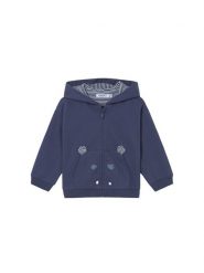 Mayoral Bluza 1407 Granatowy Regular Fit. Niebieskie bluzy dla chłopców Mayoral, bez wzorów, z syntetyku, bez ramiączek, bez kaptura. Za 109.99 zł.