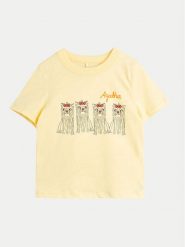 Mini Rodini T-Shirt Agatha 2472014323 Żółty Regular Fit. Żółte t-shirty i topy dla dziewczynek Mini Rodini, bez wzorów, z bawełny, bez ramiączek. Za 89.99 zł.
