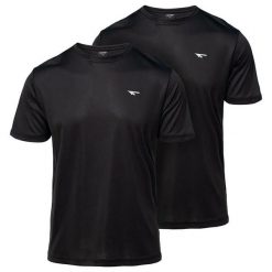 T-shirt Męski Trening Jodin 2pak. Czarne koszulki sportowe męskie Hi-tec, m, bez wzorów, sportowe, bez kołnierzyka. Za 87.99 zł.