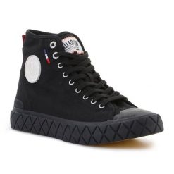Buty Palladium Palla Ace Cvs Mid 77015-008-M czarne. Czarne trampki i tenisówki damskie bez wzorów, z materiału, bez zapięcia. Za 585.80 zł.