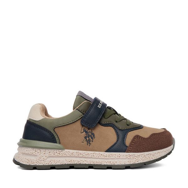 Sneakersy U.S. Polo Assn. Brązowe trampki i tenisówki chłopięce U.S. Polo Assn., bez wzorów, bez zapięcia. Za 161.99 zł.