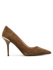 LOVE MOSCHINO Szpilki JA10459G1PJA0218 Czarny. Czarne szpilki damskie Love Moschino, bez wzorów, ze skóry, bez obcasa, bez zapięcia. Za 949.99 zł.