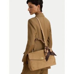 Torebka LAUREN RALPH LAUREN. Brązowe torebki do ręki damskie Lauren Ralph Lauren, bez wzorów, klasyczne, bez dodatków. Za 2,199.00 zł.