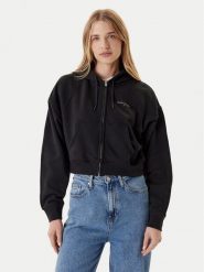 Tommy Jeans Bluza Linear DW0DW21163 Czarny Boxy Fit. Czarne bluzy damskie Tommy Jeans, m, bez wzorów, z bawełny, bez kaptura. Za 319.99 zł.