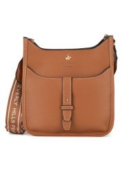 Beverly Hills Polo Club Torebka BHPC-C-016-07 Brązowy. Brązowe listonoszki damskie Beverly Hills Polo Club, bez wzorów, z tworzywa sztucznego, bez dodatków. Za 179.99 zł.