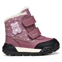 Śniegowce Geox. Czerwone śniegowce dziewczęce Geox, bez zapięcia. Za 319.99 zł.