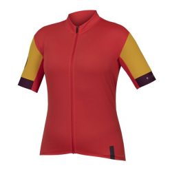 Damski jersey Endura FS260. Czerwone koszulki sportowe damskie ENDURA, bez wzorów, z jersey, rowerowe. Za 249.99 zł.