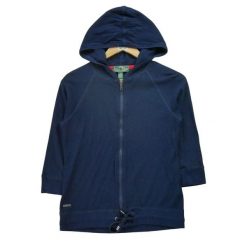 Second life - Damski sweter z pełnym zamkiem - Stan dobry. Niebieskie obuwie sportowe damskie Ralph Lauren, bez wzorów, sportowe, bez kołnierzyka, bez ramiączek, bez kaptura. Za 89.42 zł.