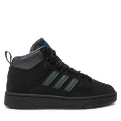 Sneakersy adidas. Czarne trampki i tenisówki chłopięce Adidas, bez wzorów, bez zapięcia. Za 179.99 zł.