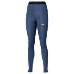 Damskie legginsy Mizuno Core Impulse. Niebieskie legginsy damskie Mizuno, s, bez wzorów, z materiału. Za 261.25 zł.