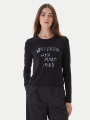 Weekend Max Mara Bluzka Renoir 2525946032 Czarny Regular Fit. Czarne bluzki damskie Weekend Max Mara, xs, bez wzorów, z bawełny, bez kołnierzyka, bez ramiączek. Za 519.99 zł.