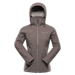 Kurtka damska trekkingowa softshell Alpine Pro Hoora 2. Brązowe kurtki sportowe damskie Alpine Pro, bez wzorów, z softshellu, bez kaptura, trekkingowe. W wyprzedaży za 499.00 zł.
