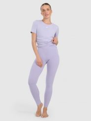 4F Legginsy do jogi i pilatesu szybkoschnące damskie - niebieskie L. Niebieskie legginsy damskie 4f, l, bez wzorów, z dzianiny. Za 169.99 zł.