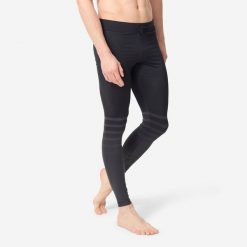Legginsy UV surfing 100 męskie. Czarne legginsy sportowe męskie OLAIAN, m, bez wzorów, z dzianiny, na fitness i siłownię. Za 69.99 zł.