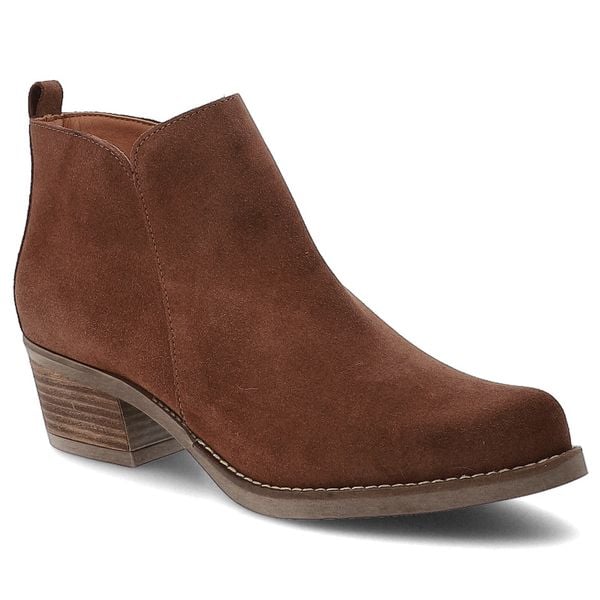 Brązowe Kowbojki Hee Stylowe Zamszowe Buty Damskie. Brązowe kozaki damskie Hee, z jeansu, bez obcasa, na obcasie. Za 365.99 zł.