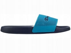Klapki męskie Champion S22469BS015. Niebieskie klapki męskie Champion, z materiału, eleganckie. Za 67.15 zł.