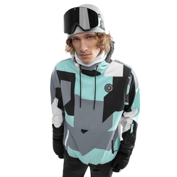 Kurtka snowboardowa męska W1 Ushuaia. Niebieskie kurtki męskie SIROKO, l, bez wzorów, z materiału, długie, z kapturem, narciarskie. Za 391.00 zł.