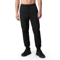 Męskie spodnie joggery do gry w padla Padel Siroko Cataclysm Black. Czarne spodnie sportowe męskie SIROKO, m, bez wzorów, z dresówki, na fitness i siłownię. Za 217.00 zł.