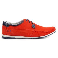 KOMODO Buty Męskie mokasyny 875 czerwone. Czerwone mokasyny męskie klasyczne, bez zapięcia. Za 377.80 zł.