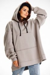 Bluza damska oversize z kapturem bawełna premium szara. Szare bluzy damskie Infinite You, l, z aplikacjami, z bawełny, z kapturem. Za 299.00 zł.