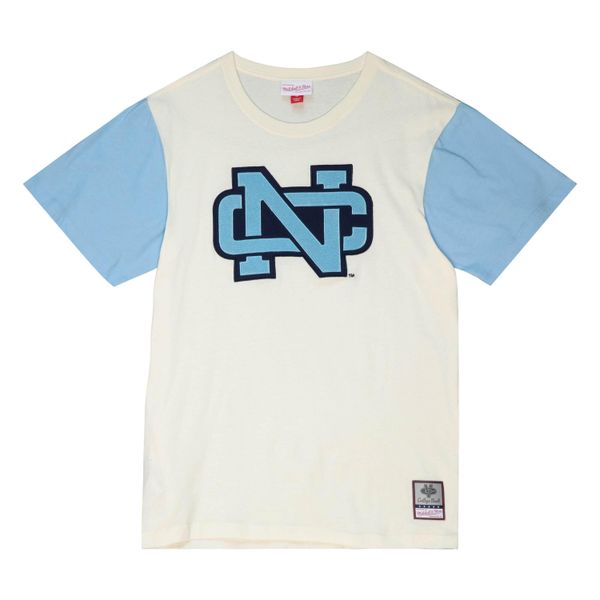 Koszulka North Carolina Tarheels NCAA Color Blocked. Białe koszulki sportowe męskie Mitchell & Ness, bez wzorów, bez kołnierzyka, bez ramiączek, do koszykówki. Za 236.50 zł.