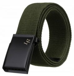 Pasek parciany Loren BJ-B-1 khaki. Brązowe paski damskie Loren, bez wzorów, z materiału, eleganckie. Za 19.99 zł.