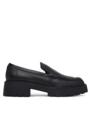 Calvin Klein Jeans Loafersy Chunky Cupsole Ru Patch Lth YW0YW01862 Czarny. Czarne mokasyny damskie Calvin Klein Jeans, z jeansu. Za 519.99 zł.