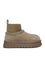 Badura Śniegowce EO-ANDREA-TS6278-01 Beżowy. Brązowe śniegowce i trapery damskie Badura, ze skóry. Za 279.99 zł.