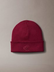 Calvin Klein Czapka Kobiety czerwony, ONE SIZE. Czerwone czapki i kapelusze damskie Calvin Klein, bez wzorów, z wiskozy, eleganckie. Za 89.95 zł.