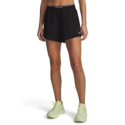 Under Armour Vanish Woven koszulka sportowa damska - L/40. Czarne koszulki sportowe damskie Under Armour, l, bez wzorów, z materiału, bez kołnierzyka, bez ramiączek, na fitness i siłownię. Za 312.99 zł.