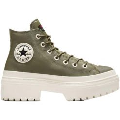 Buty Converse A11163C damskie. Zielone trampki i tenisówki damskie Converse, bez wzorów, z syntetyku, bez zapięcia. Za 416.90 zł.
