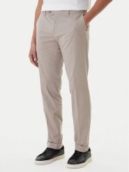 BOSS Spodnie materiałowe C-Genius 50555035 Beżowy Slim Fit. Brązowe spodnie materiałowe męskie Boss, m, bez wzorów, z bawełny. Za 699.99 zł.