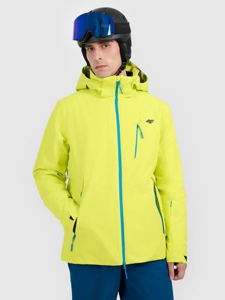 4F Kurtka narciarska membrana 10000 męska - zielona XL. Zielone kurtki męskie 4f, na zimę, m, bez wzorów, z materiału, bez kaptura. Za 799.99 zł.