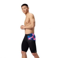 Spodenki pływackie męskie Speedo Ml Placement Printed Jammer Am. Czarne kąpielówki męskie Speedo, m, bez wzorów, z materiału, do pływania. Za 239.99 zł.