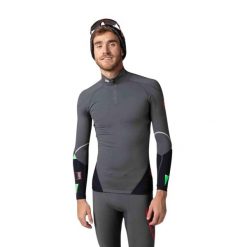 Koszulka Rossignol męska Infini Compression Race Top szara. Szare koszule męskie Rossignol, m, bez wzorów, bez kołnierzyka, bez ramiączek. W wyprzedaży za 480.45 zł.